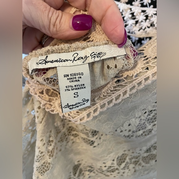 Fun & Flirty Size Small Lace top by American Rag - Picture 2 of 5